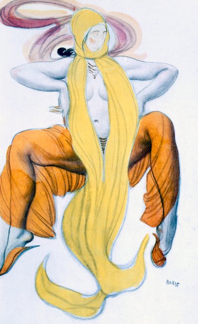 Costume design for a Bacchic Dancer, from The Legend of Joseph by Leon Bakst